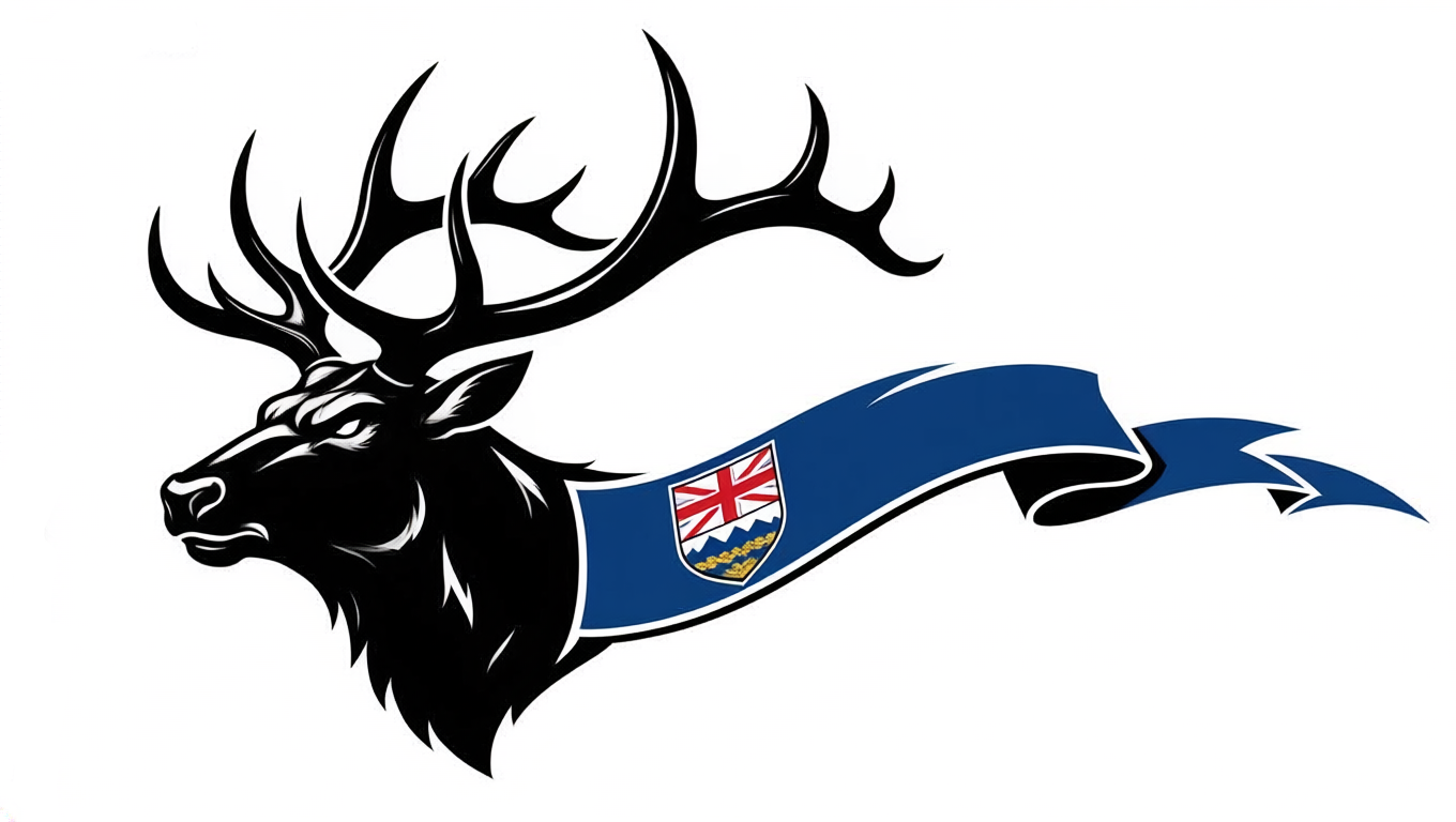 Lumir Farms - Elk with Alberta flag ribbon